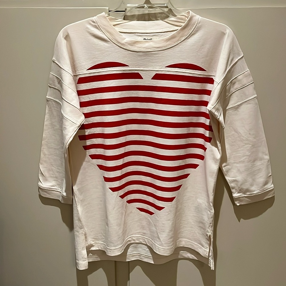 Madewell xs heart tshirt